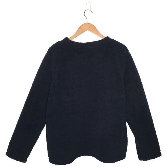 New Disney Mickey Mouse Sherpa Pullover Silver Foil Long Sleeve Girls Blue XL - Picture 4 of 8